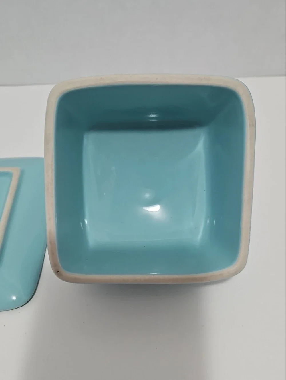 Blue Ceramic Butter Dish with Lid - Brand